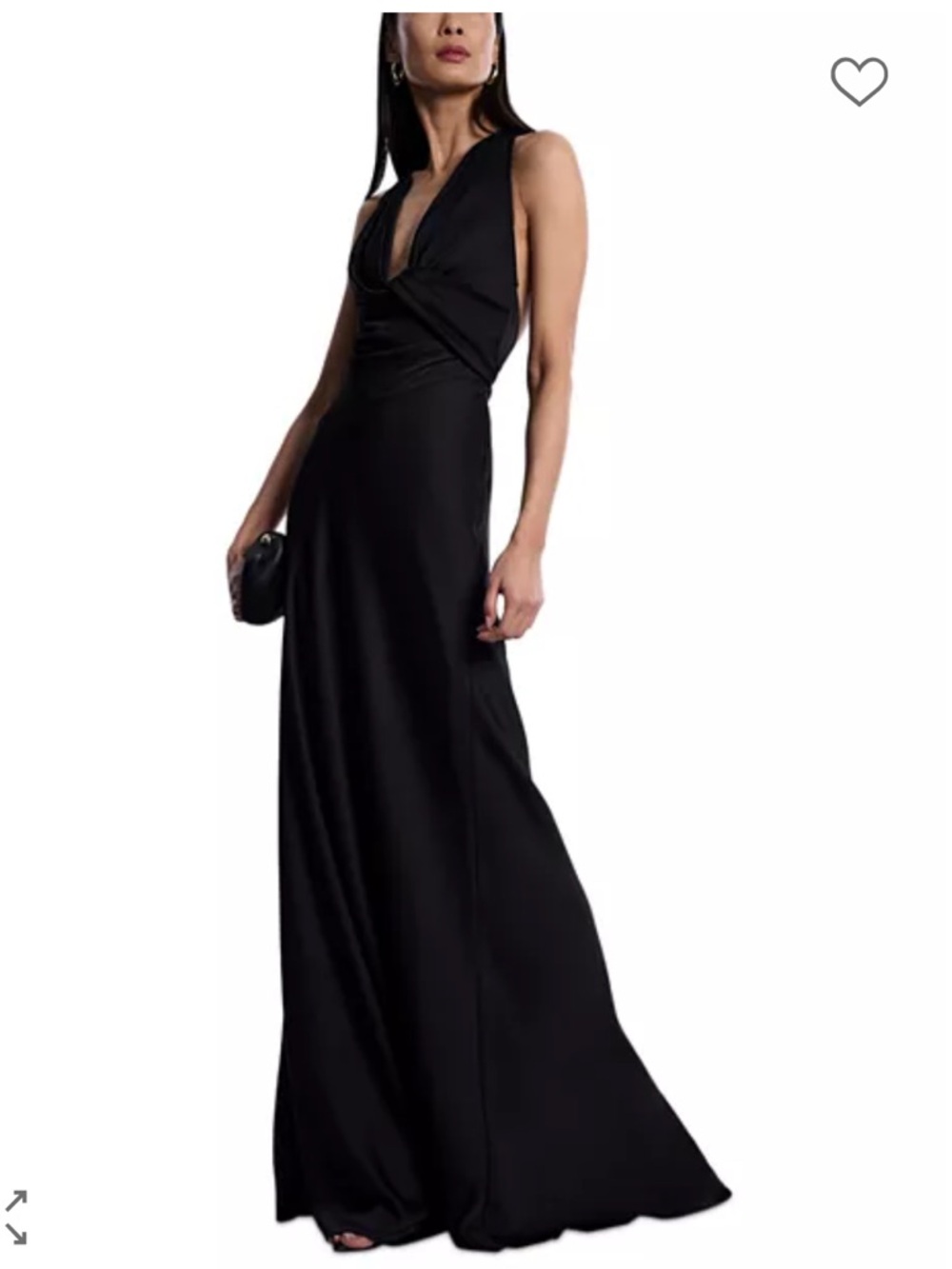 NWT $398 BGBGMaxAzria Black Demi Black Tie Gown, Twist Front & Back Size 10 - Picture 4 of 15